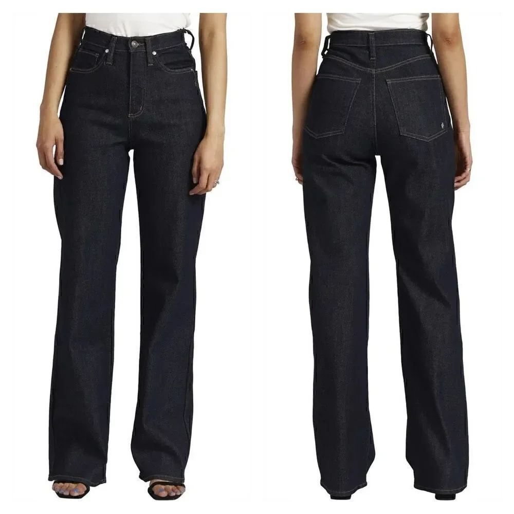 Silver Jeans Co. NWT Highly Desirable High-Rise Trouser Leg Jeans 24W
